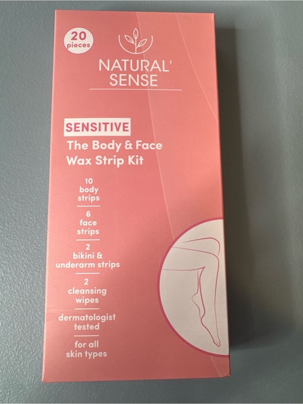 Natural Sense Sensitive the Body & Face Wax Strip Kit - Pink 20pc kit all skin